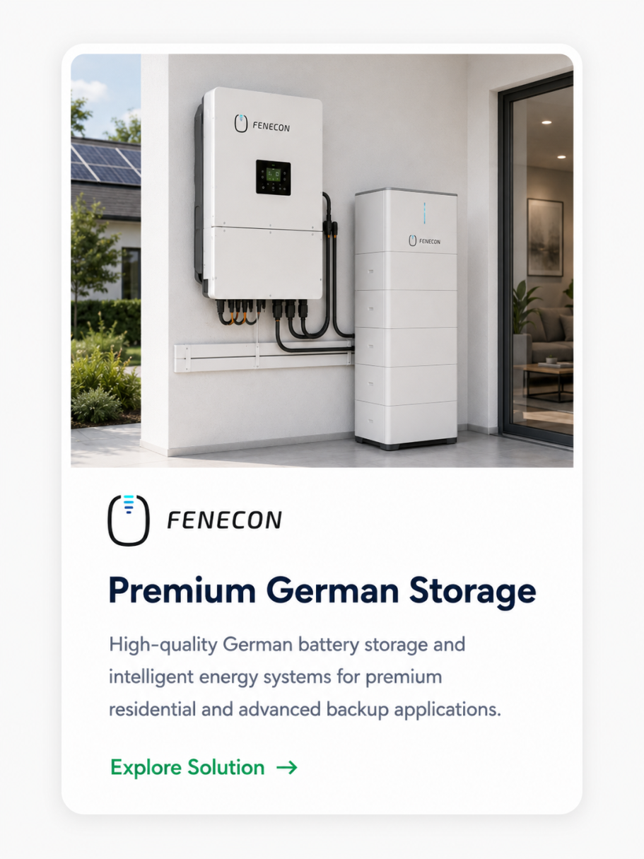 Explore FENECON solar and battery solutions