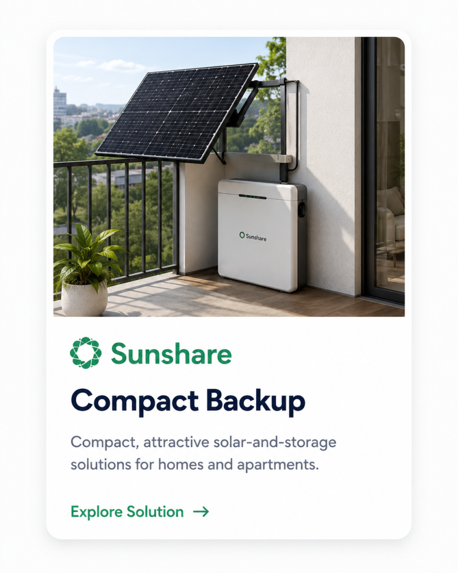 Explore Sunshare solar and battery solutions