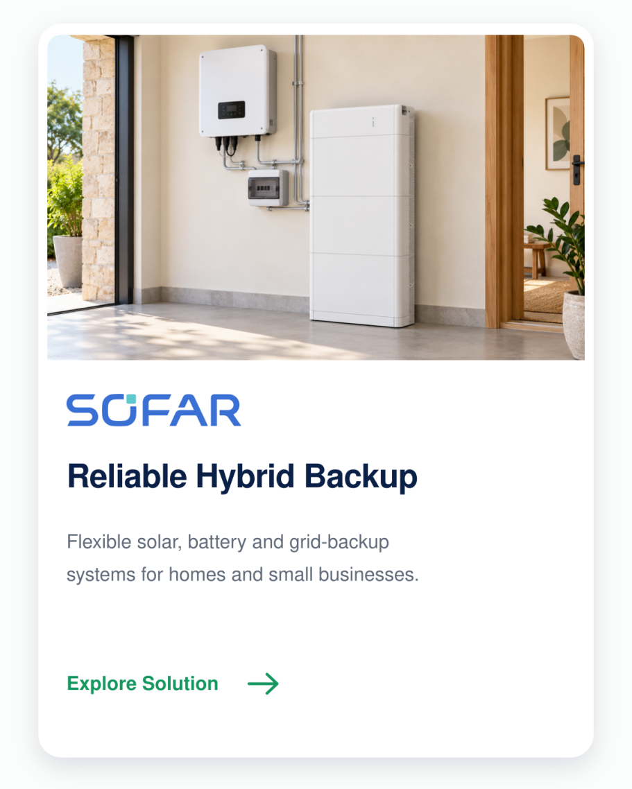 Explore SOFAR solar and battery solutions